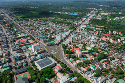 Buôn Hồ nhìn từ trên cao